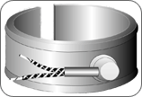 Opposite Gap w/ Cap, 90° to Axis